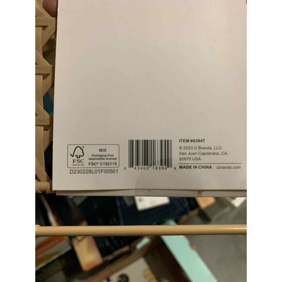 U Brands 2PK Woven Locker Shelf Brown Size 12" - Picture 4 of 5